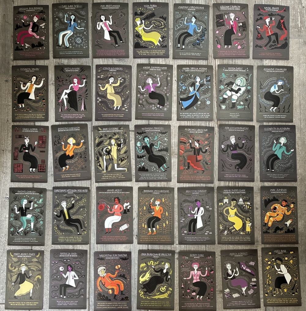 Lot of 35 Women in Science Postcards - Rachel Ignotofsky STEM Art Set